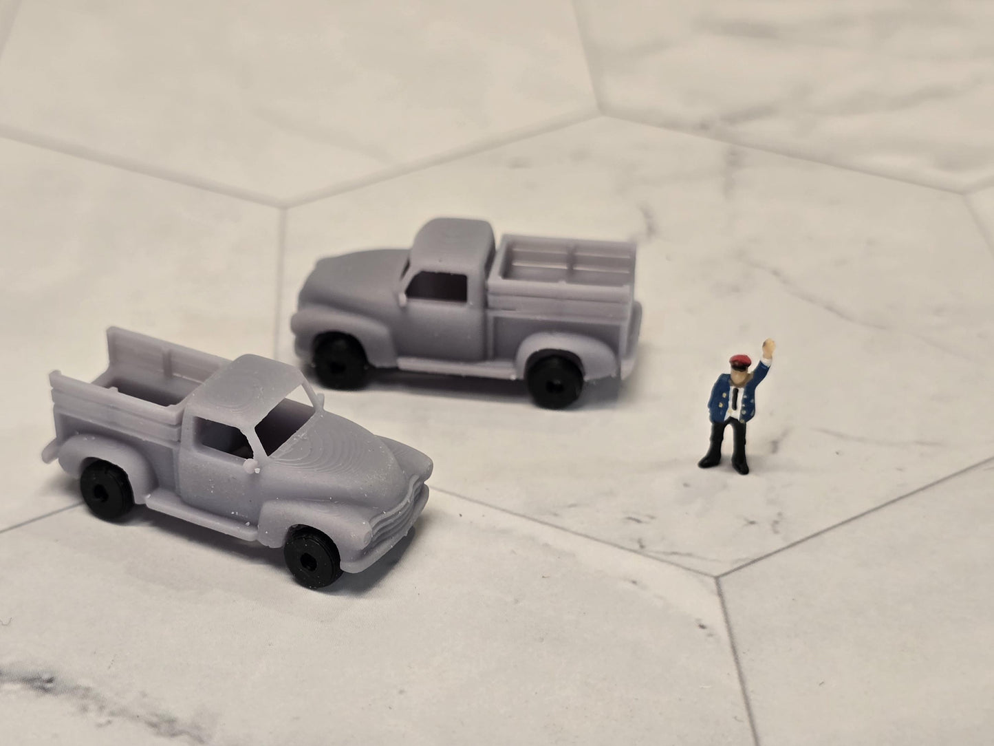 N Scale 2 Apache Trucks Fully Assembled, Resin Printed with Fine Detail Ideal for Dioramas, Model Railroads, or Collectors