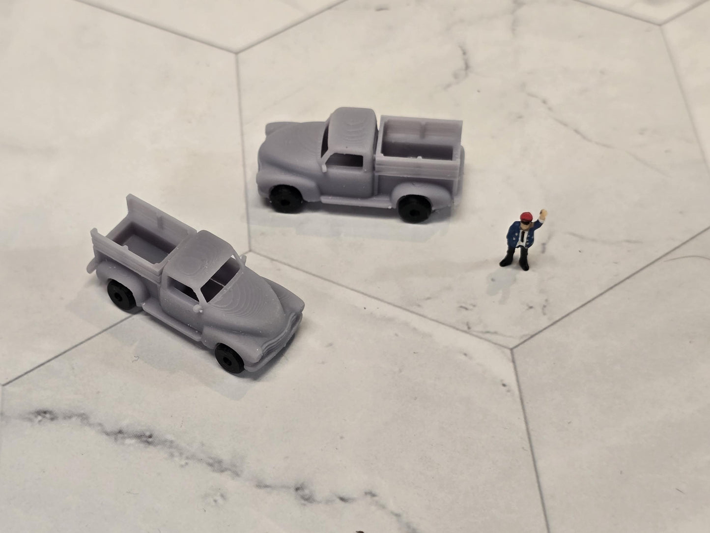 N Scale 2 Apache Trucks Fully Assembled, Resin Printed with Fine Detail Ideal for Dioramas, Model Railroads, or Collectors