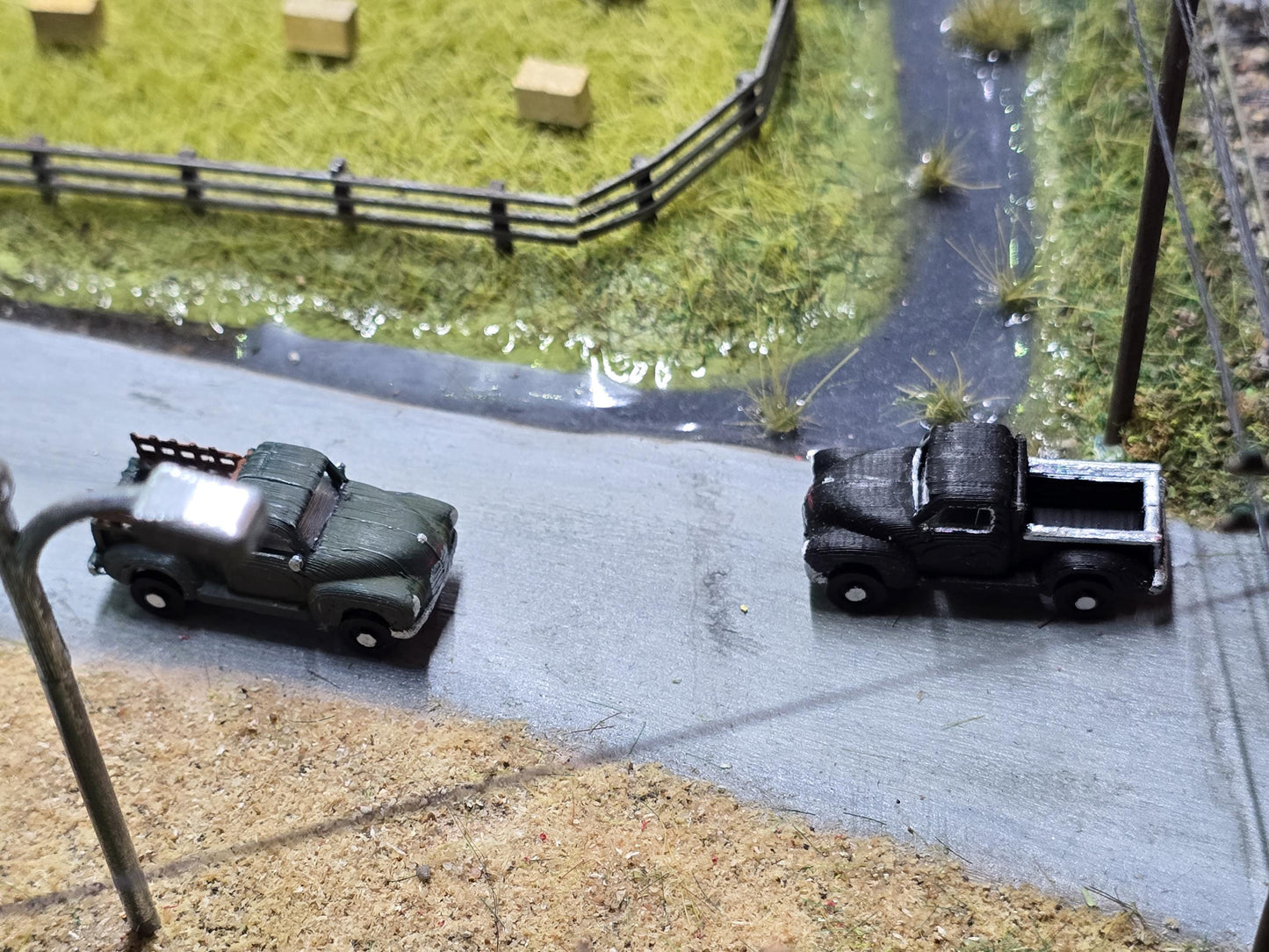 N Scale 2 Apache Trucks Fully Assembled, Resin Printed with Fine Detail Ideal for Dioramas, Model Railroads, or Collectors