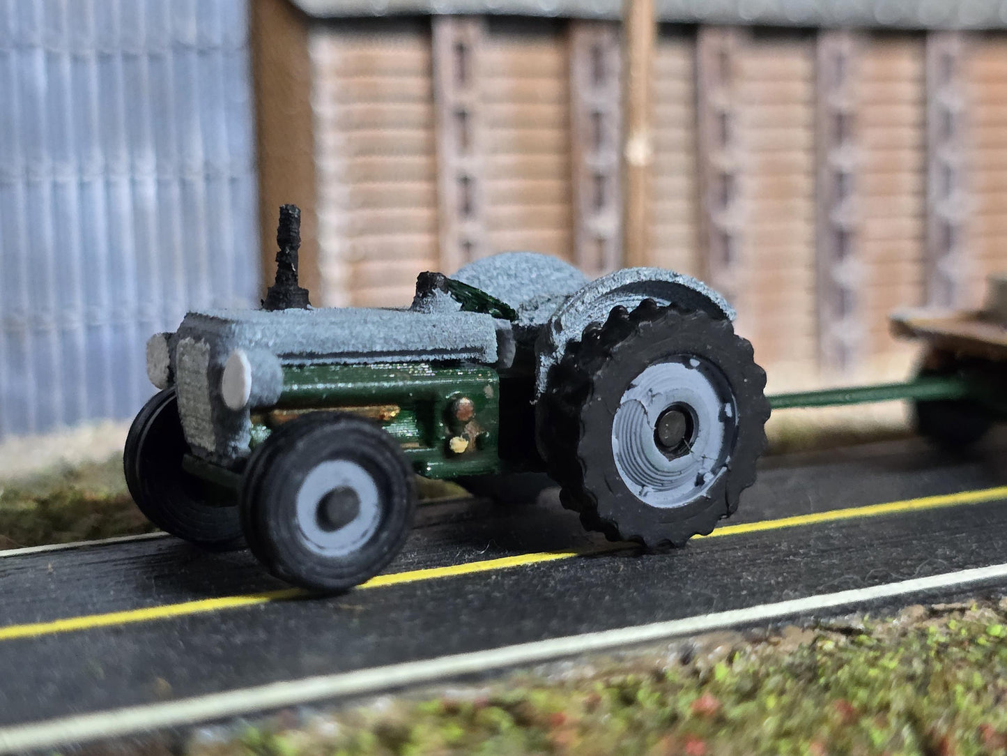 N Scale 2 Resin Farm Tractors Fully Assembled 3D Models for Dioramas, Model Trains, Dollhouses, Terrain, and Miniatures