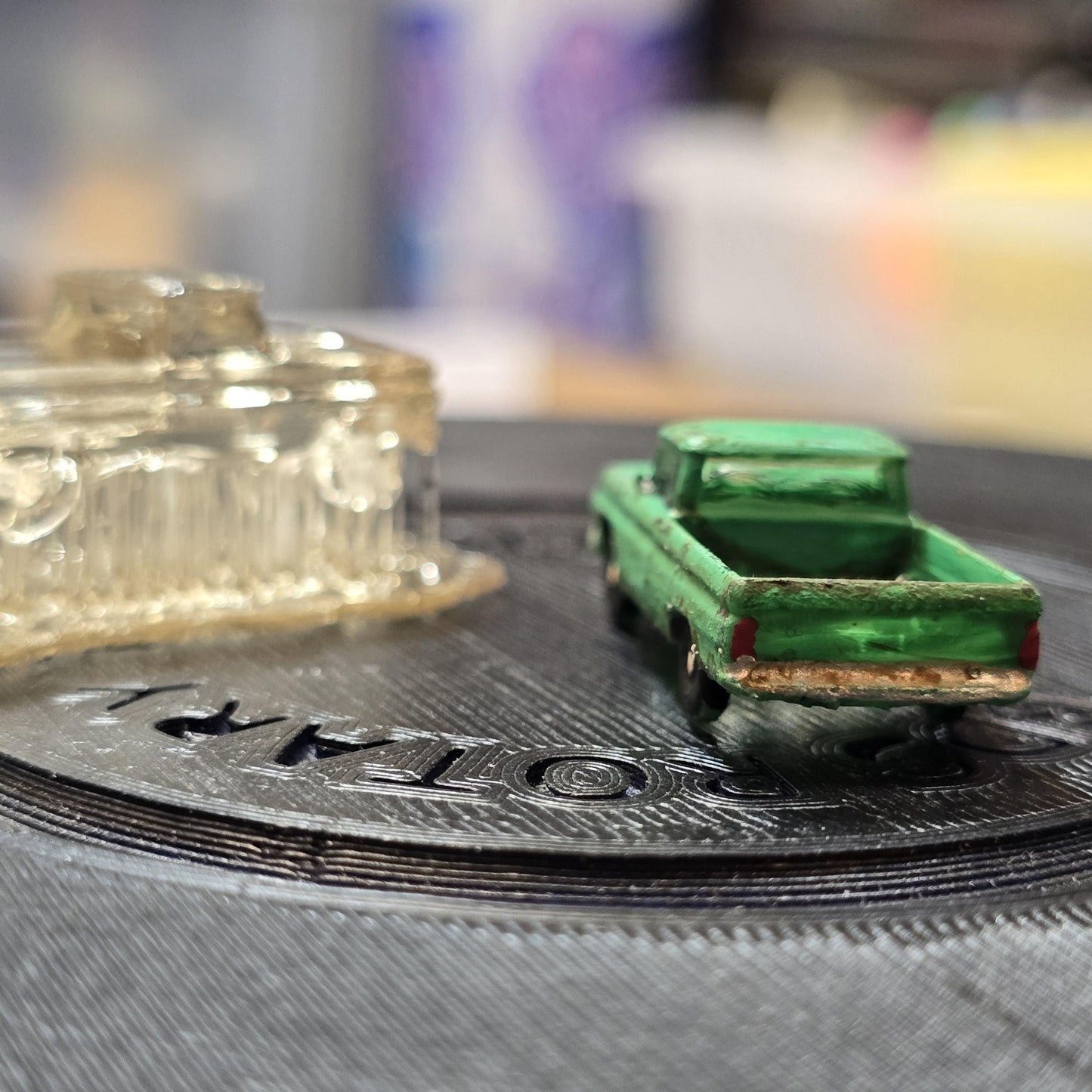 N Scale Hand Painted Pickup Truck Weathered, Ready-Built Miniature for Model Railroad Layout, Diorama Scene, or Train Display