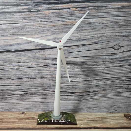 19" Tall Motorized Wind Turbine – Functional Display Piece for Dioramas & Desktops