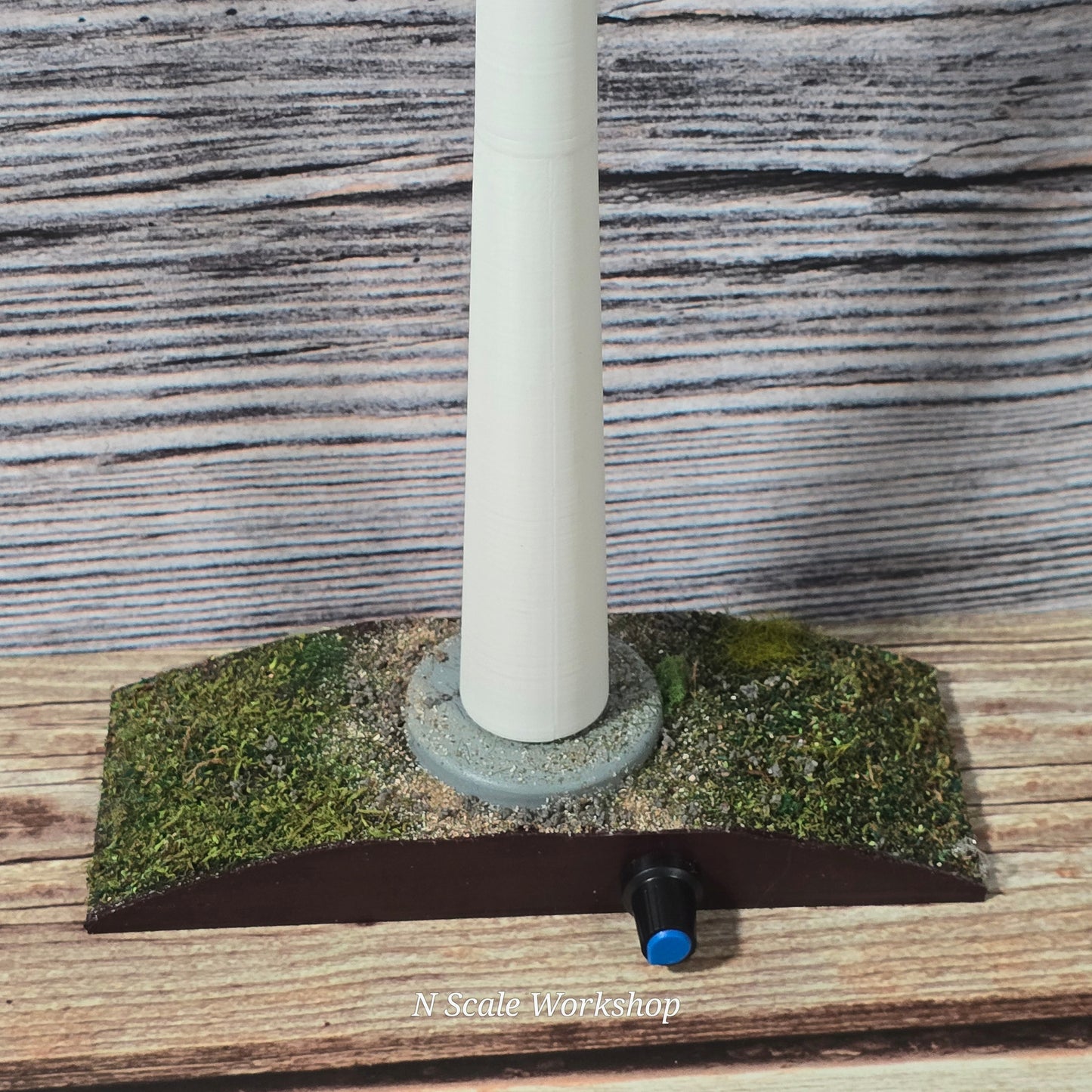 19" Tall Motorized Wind Turbine – Functional Display Piece for Dioramas & Desktops