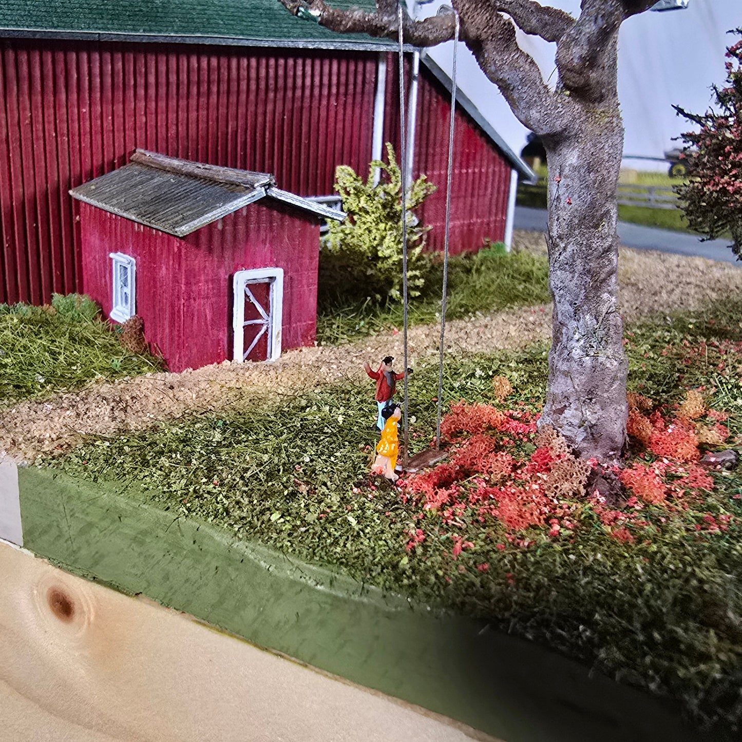 Miniature Monday Special Custom Wind Turbine Diorama – Motorized Farm Scene with Lighting & Kato Track Integration