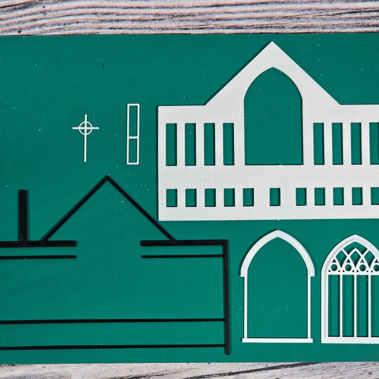 N Scale Trinity Church Building Kit – Includes Stained Glass Windows for Dioramas & Model Train Layouts