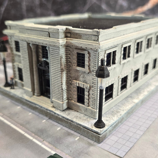 N Scale Historic Meriden Post Office (1909) – Ready-Built Beaux-Arts Miniature for Model Railroad Layouts & Dioramas