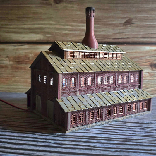 N Scale Jeannette Glass Factory Kit – 3D Printed Industrial Landmark | Resin & PLA | Dioramas, Layouts, Miniatures