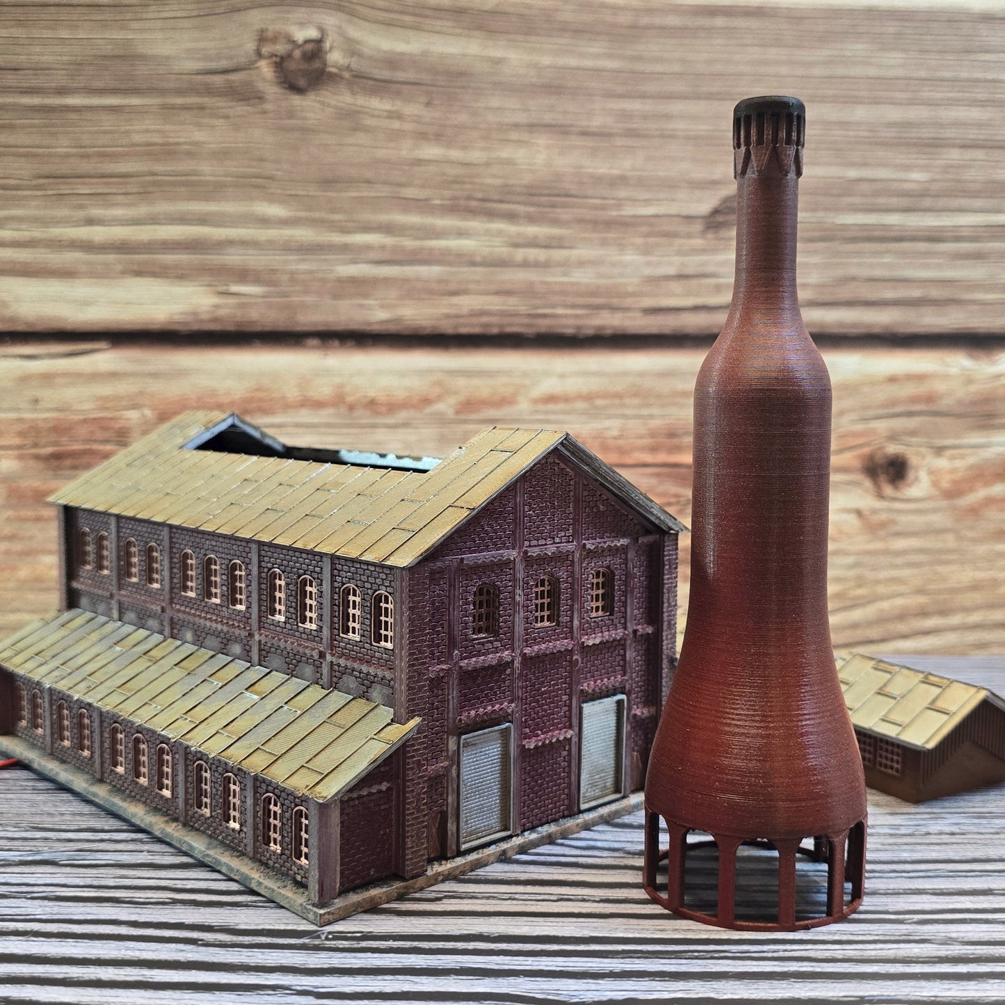 N Scale Jeannette Glass Factory Kit – 3D Printed Industrial Landmark | Resin & PLA | Dioramas, Layouts, Miniatures