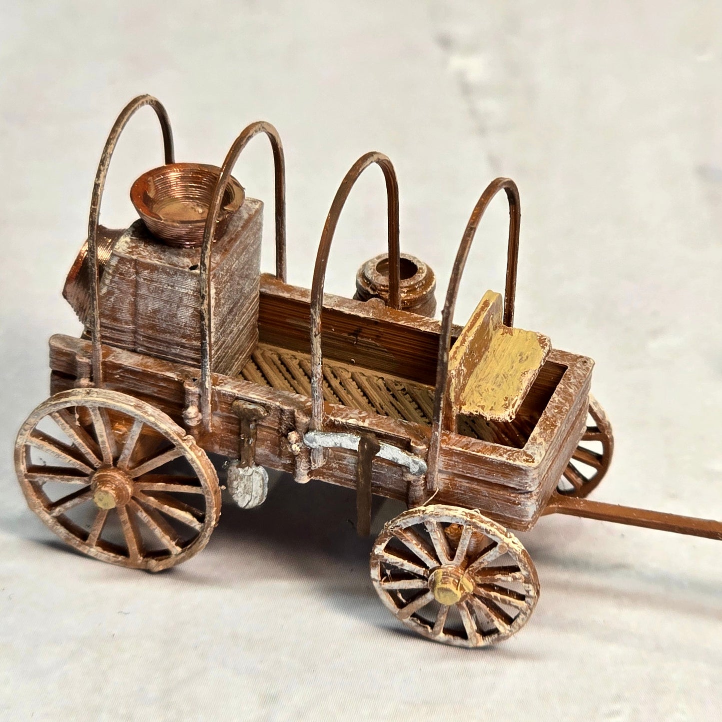 N Scale Western Chuck Wagon Kit – Horses, Cowboy, & Frontier Tools for Dioramas & Old West Scenes