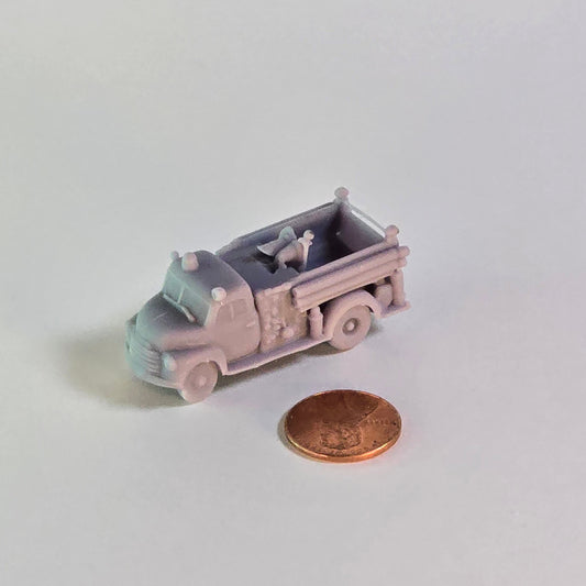 N scale Hose Fire Truck – Resin Model Vehicle