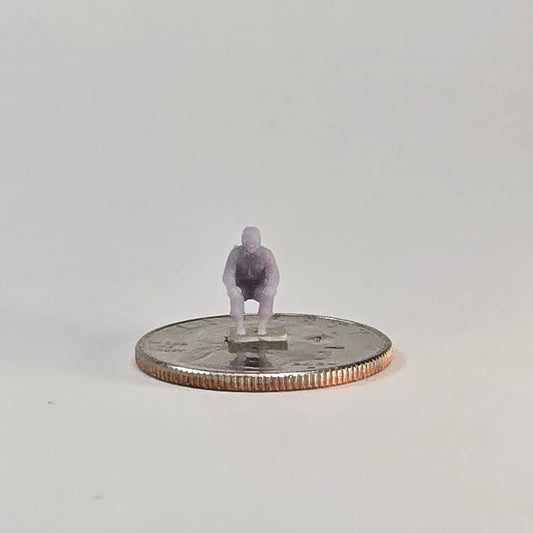 N Scale Pilot Seated – 12mm Cockpit or Crew Scene Figure