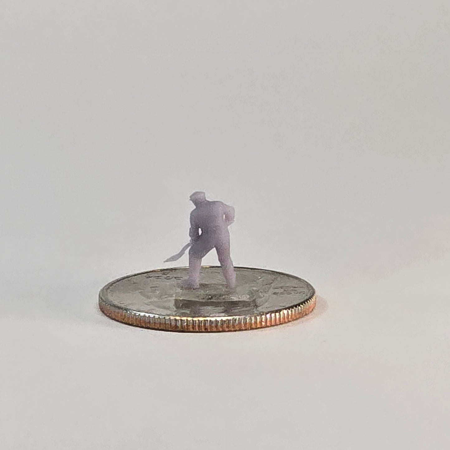 N Scale Worker with Shovel – 12mm Railroad or Construction Scene Figure