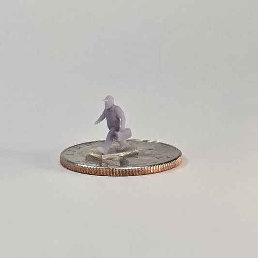 N Scale Mechanic with Toolbox – 12mm Industrial Scene Figure