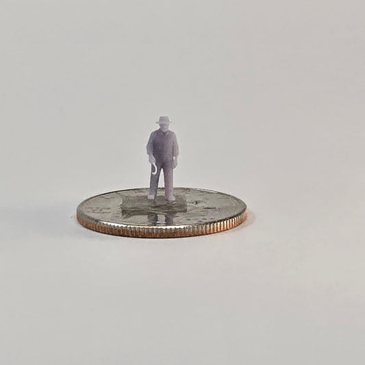 N Scale Farmer with Scythe – 12mm Harvest Scene Figure