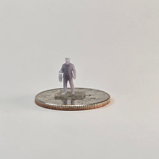 N Scale Signal Man with Lantern – 12mm Railroad Crew Scene Figure