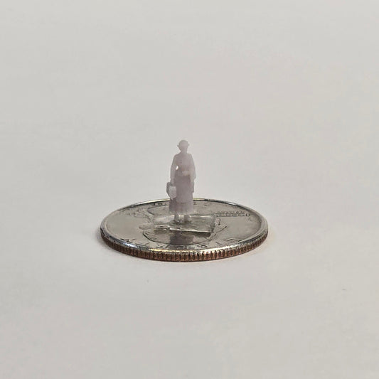 12mm Female Passenger – People Figure for Train Depot Scenes