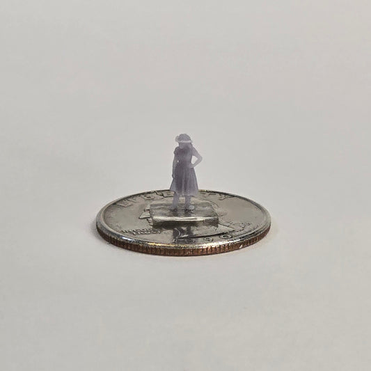 12mm N scale Cowgirl in Boots – People Figure for Western Dioramas