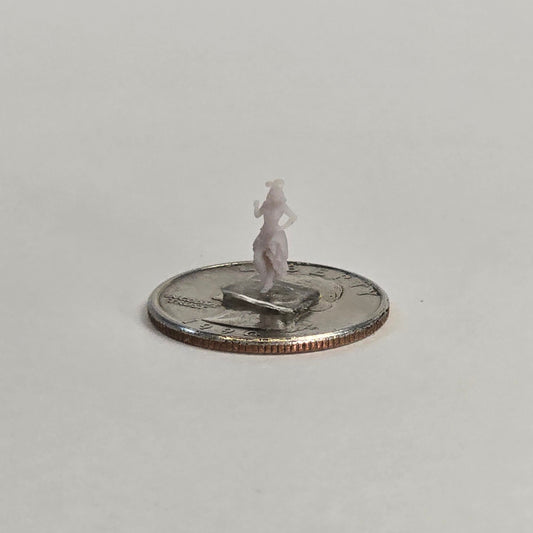 12mm N scale Dancer Gal – People Figure with Raised Skirt Pose