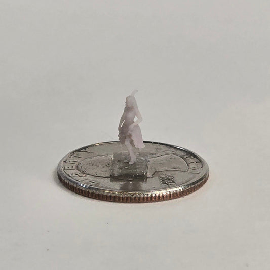 N Scale Woman – Confident Pose with Hand on Hip | Unpainted Miniature for Dioramas & Train Displays