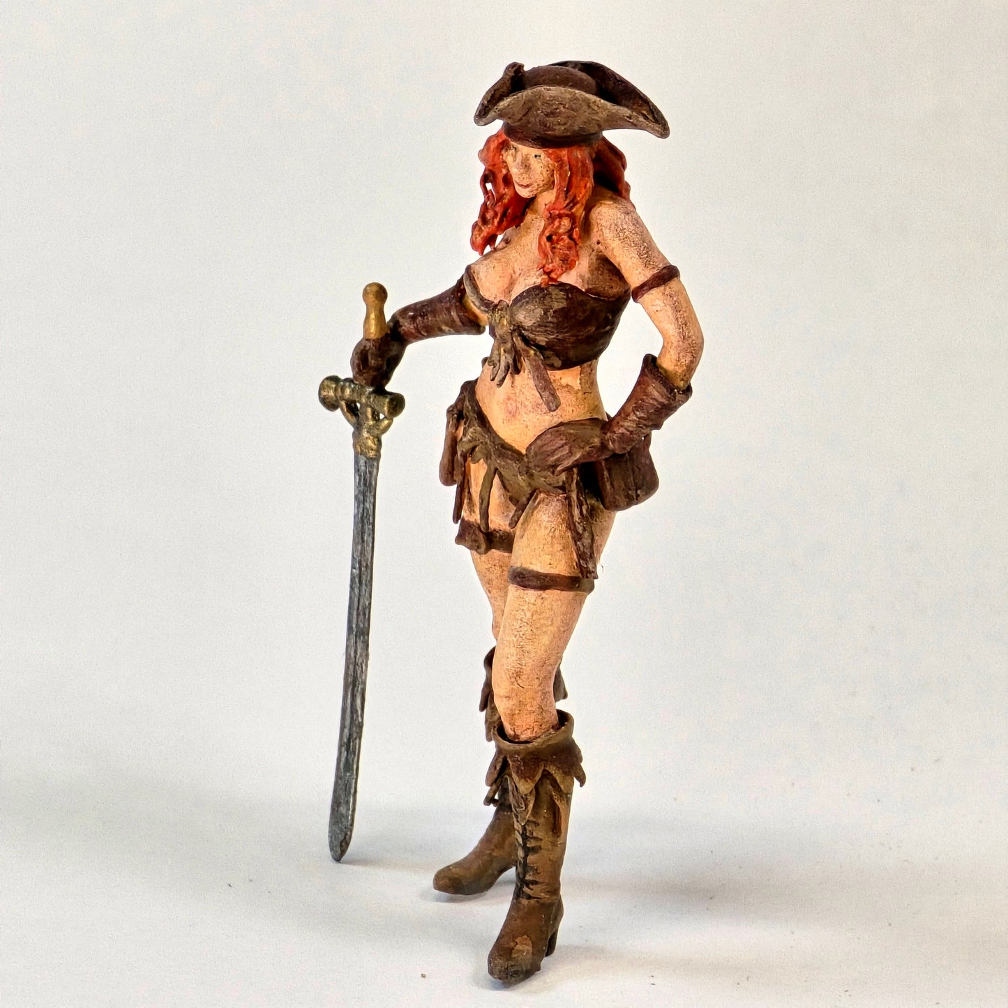 60mm Pirate Woman Character with Sword – Painted Figure