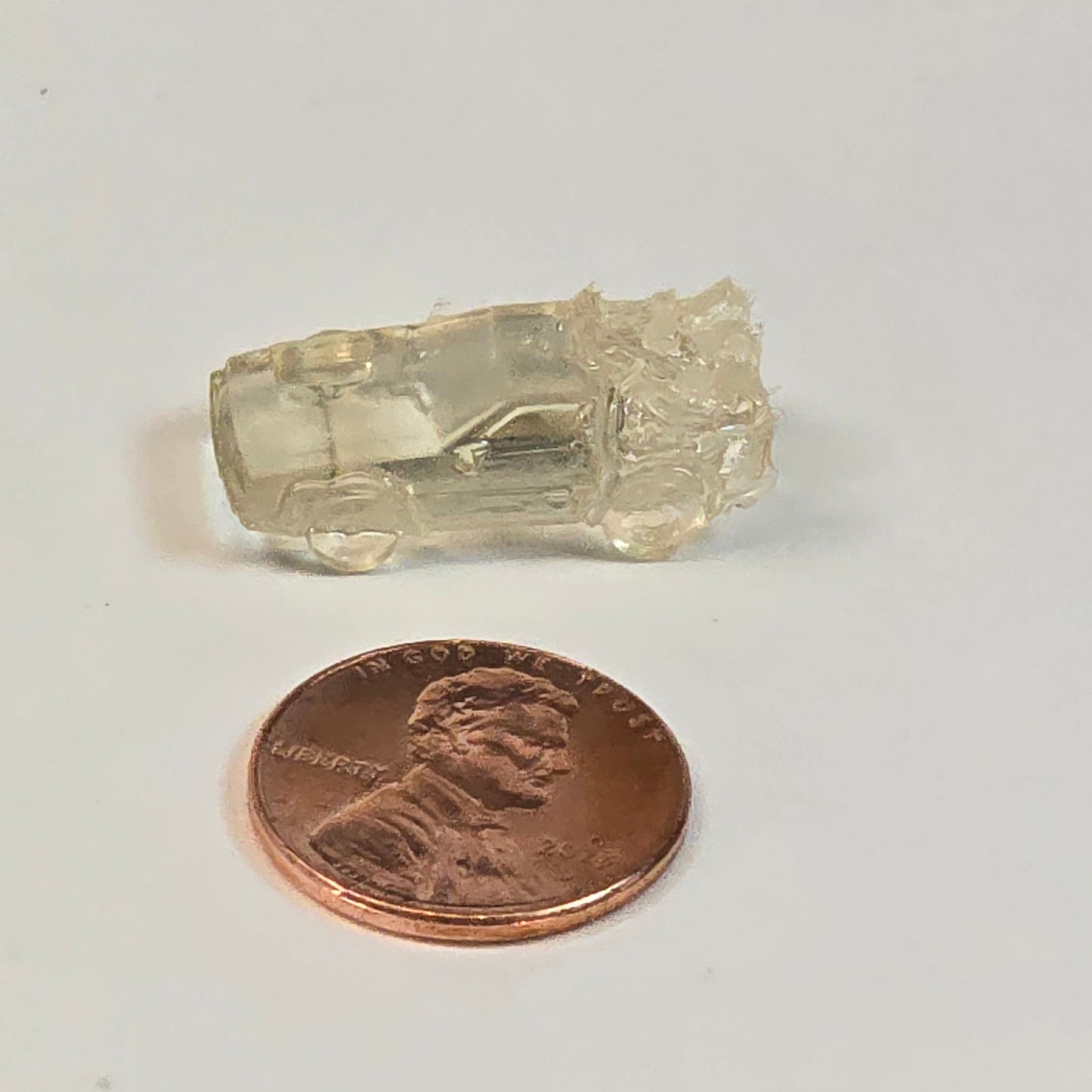 Clear DeLorean-Style Time Machine Car | N Scale Props | eBay-Ready Diorama Accessory