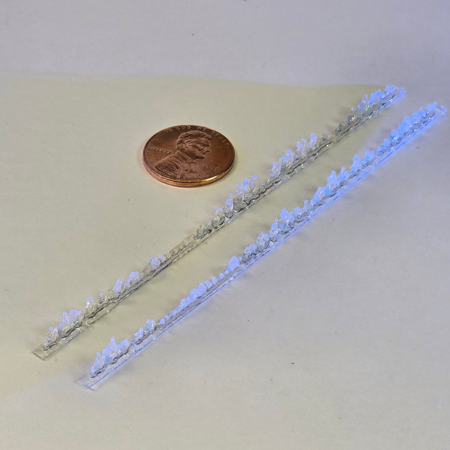 Clear Flame Strips for DeLorean Time Machine | N Scale Props | eBay-Style Diorama Accessory