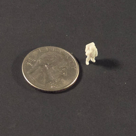 Miniature Apollo Astronaut Saluting in Sculptural Resin (Unpainted) prop