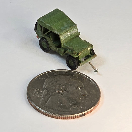 UnPainted Military Jeep with tow hook (car)