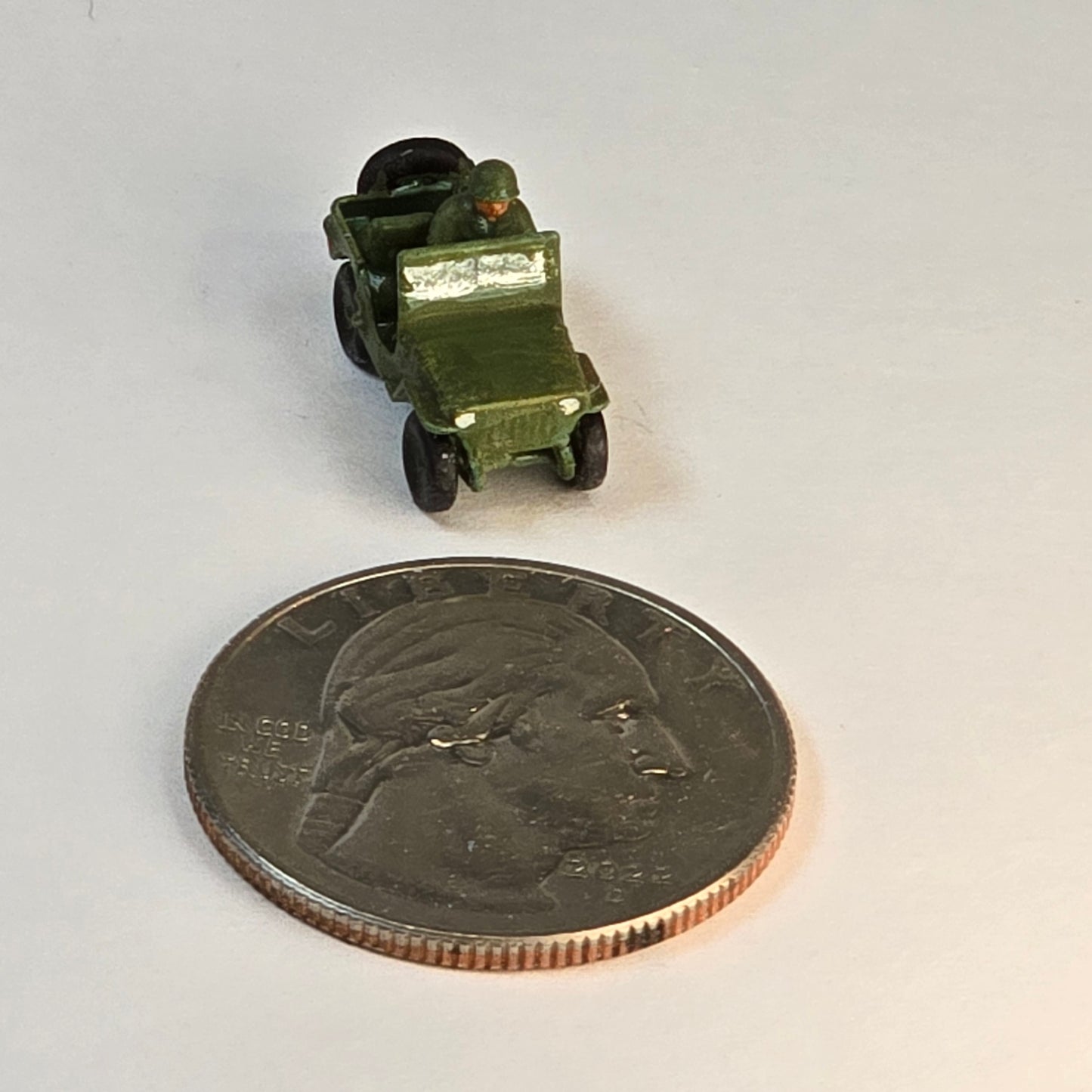 UnPainted Painted Military Jeep with Driver (car)