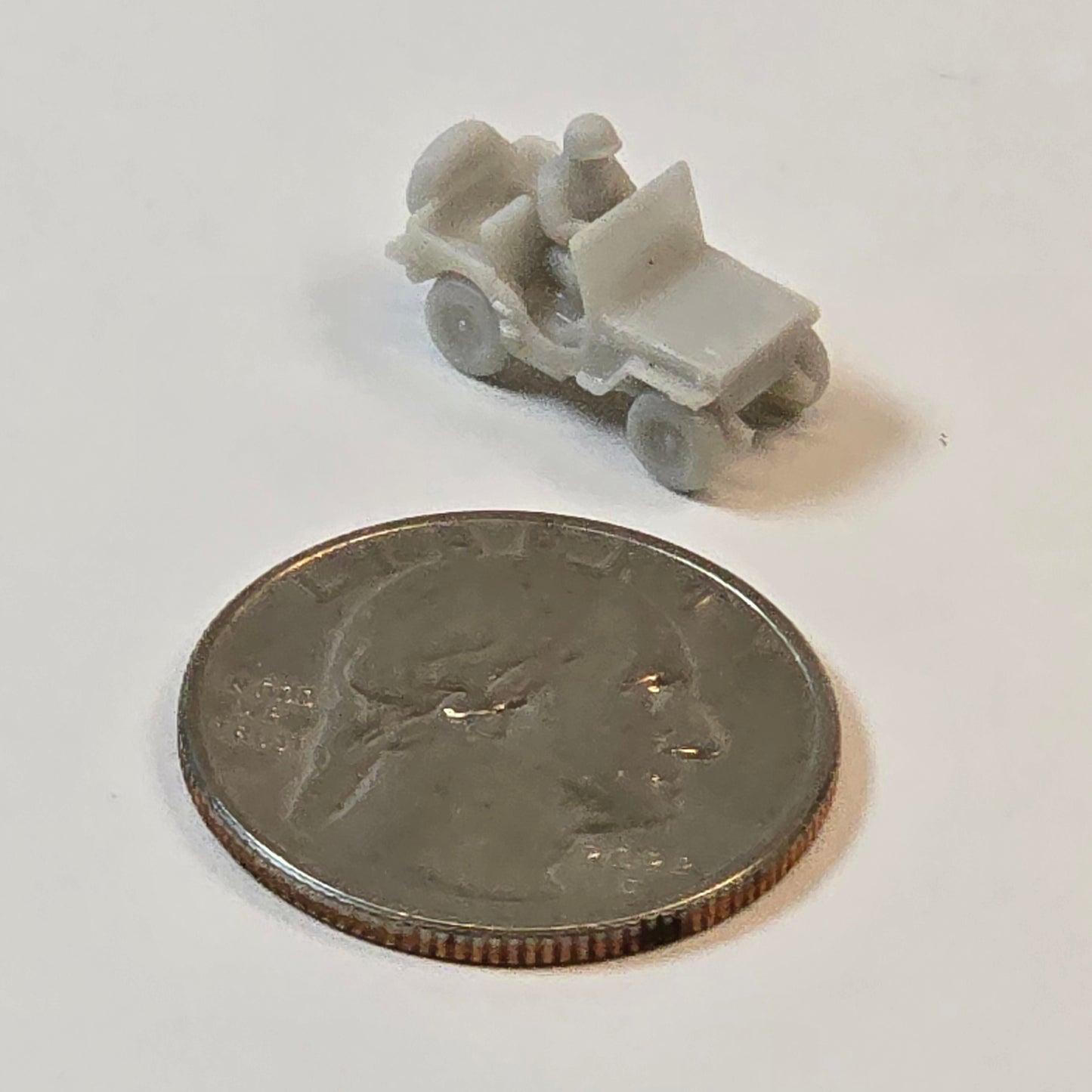 UnPainted Painted Military Jeep with Driver (car)