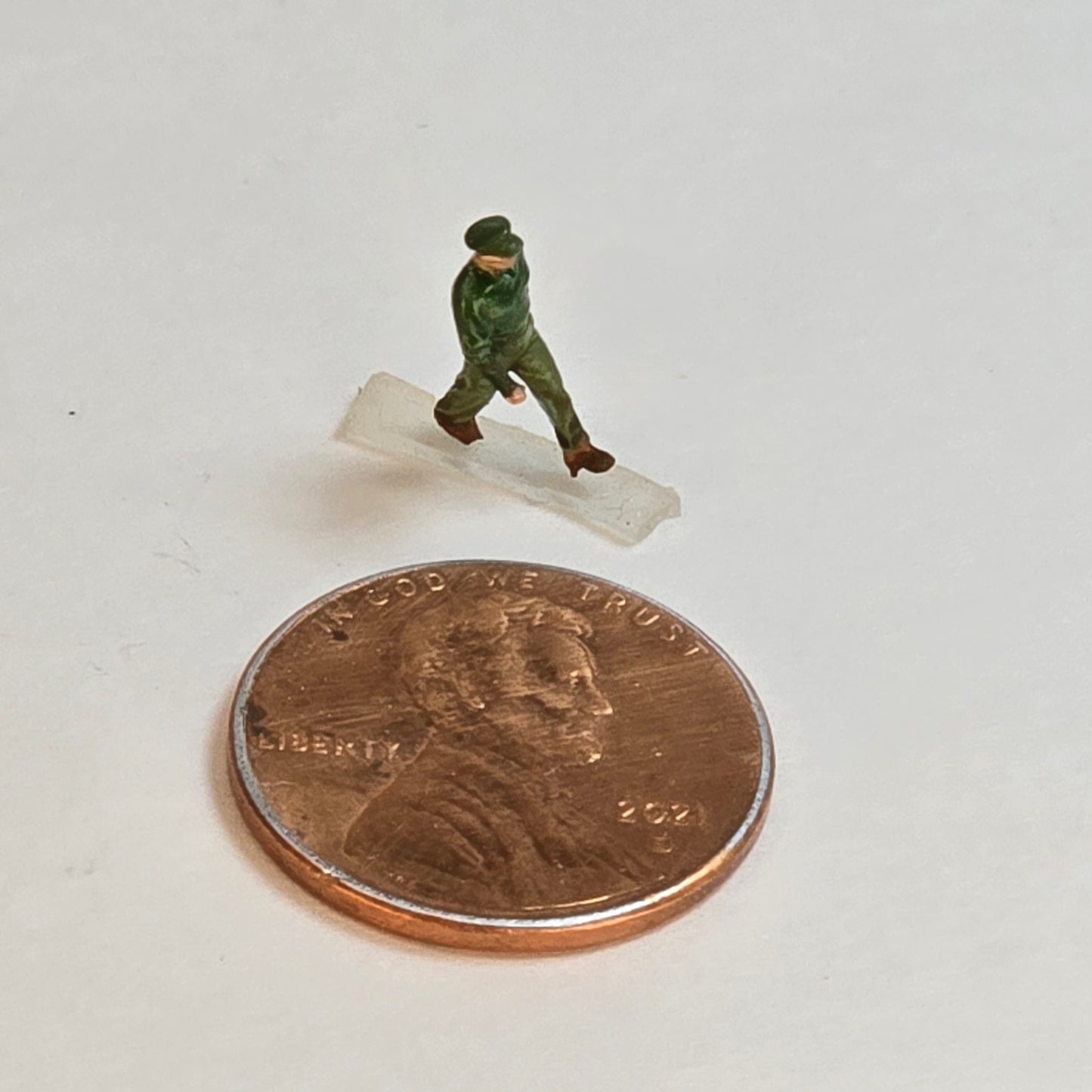 Unpainted Soldier People Figure – Walking Pose