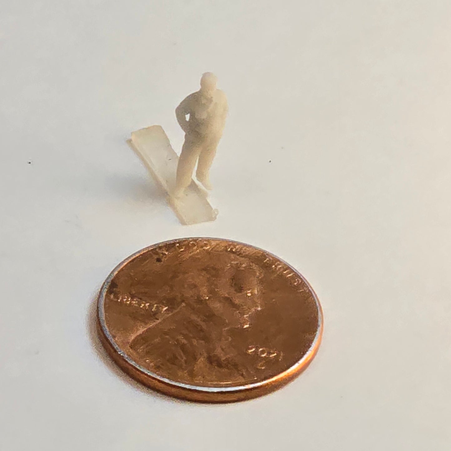 Unpainted Soldier People Figure – Standing with Hands Behind Back