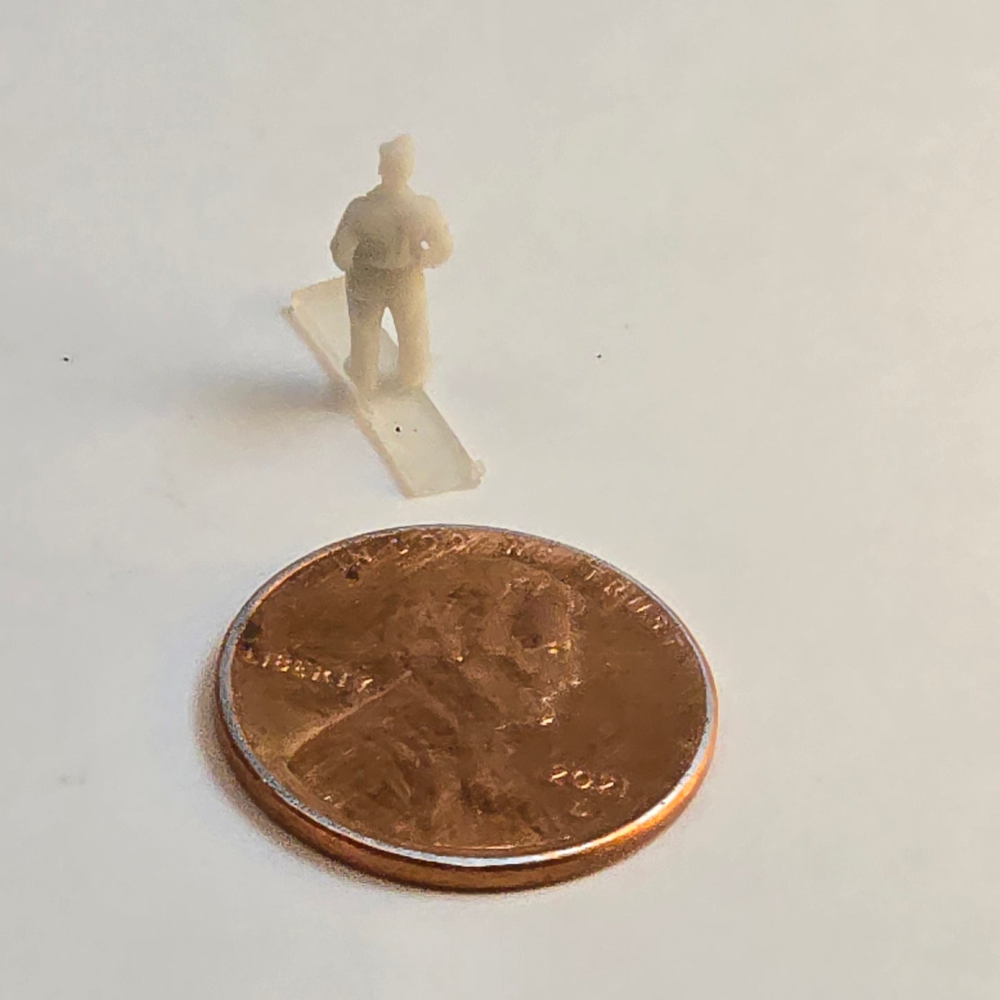 Unpainted Soldier People Figure – Standing with Hands Behind Back