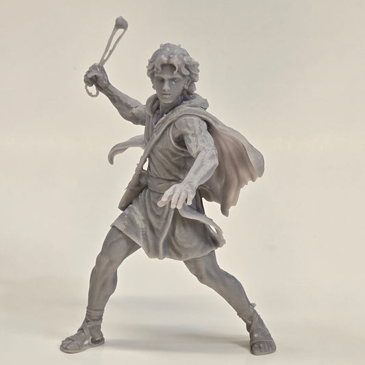 David the Shepherd – 75mm Sculptural Grey Resin Figure (Collector’s Scale)