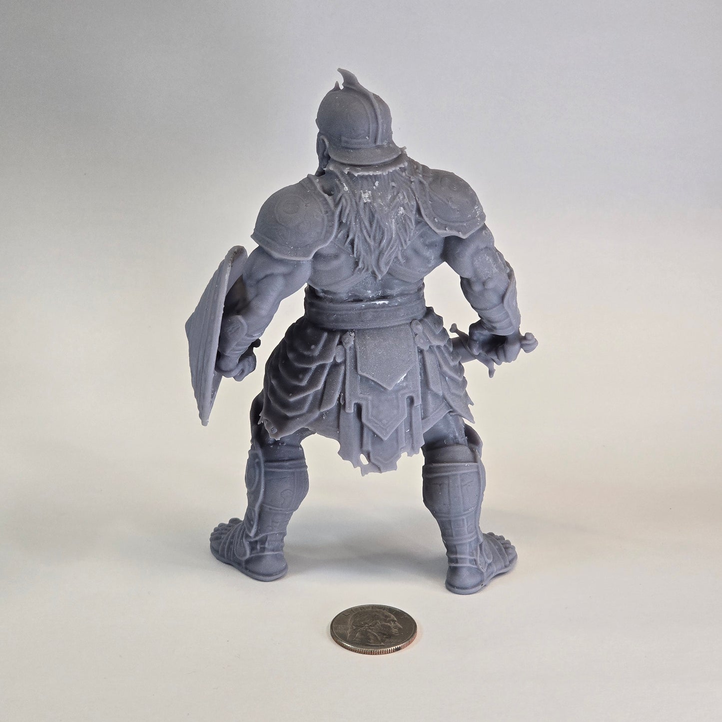 Sculptural Grey – Goliath the Giant Warrior (Collector Figure, Full Armor, Sword & Shield)