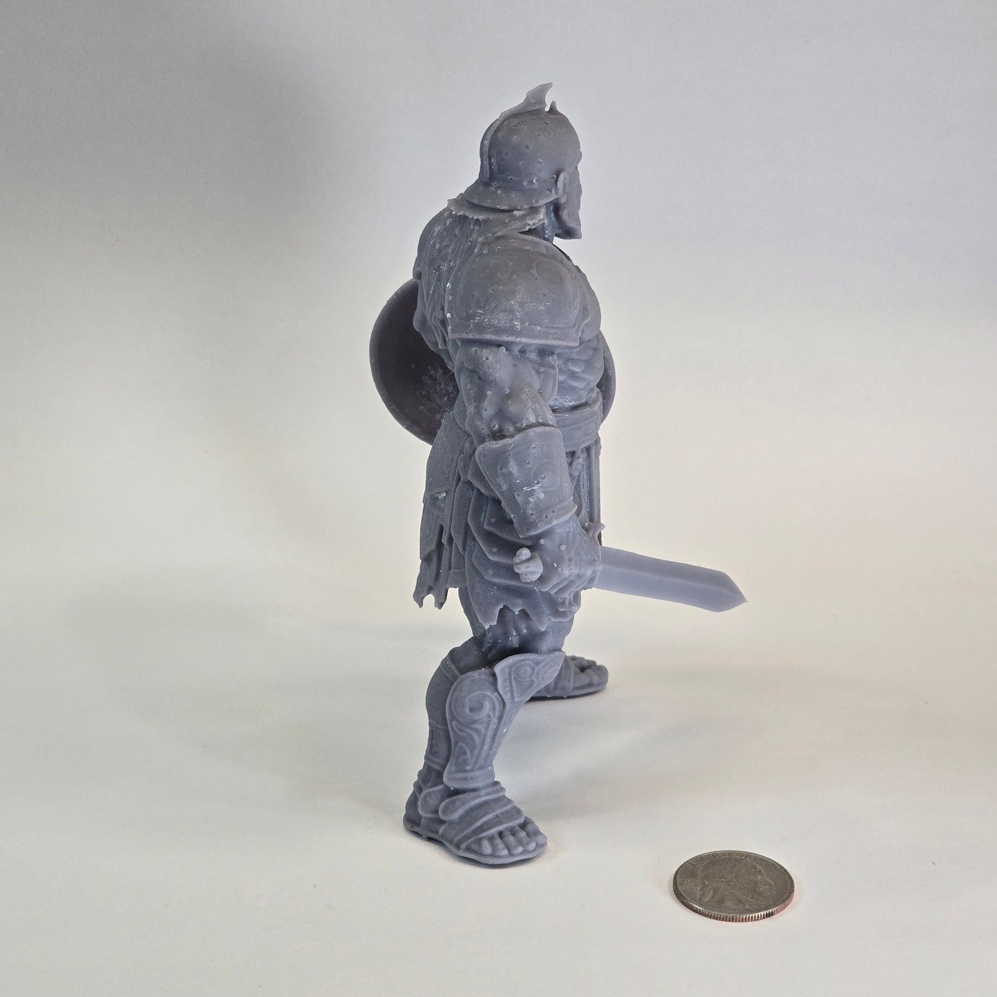 Sculptural Grey – Goliath the Giant Warrior (Collector Figure, Full Armor, Sword & Shield)