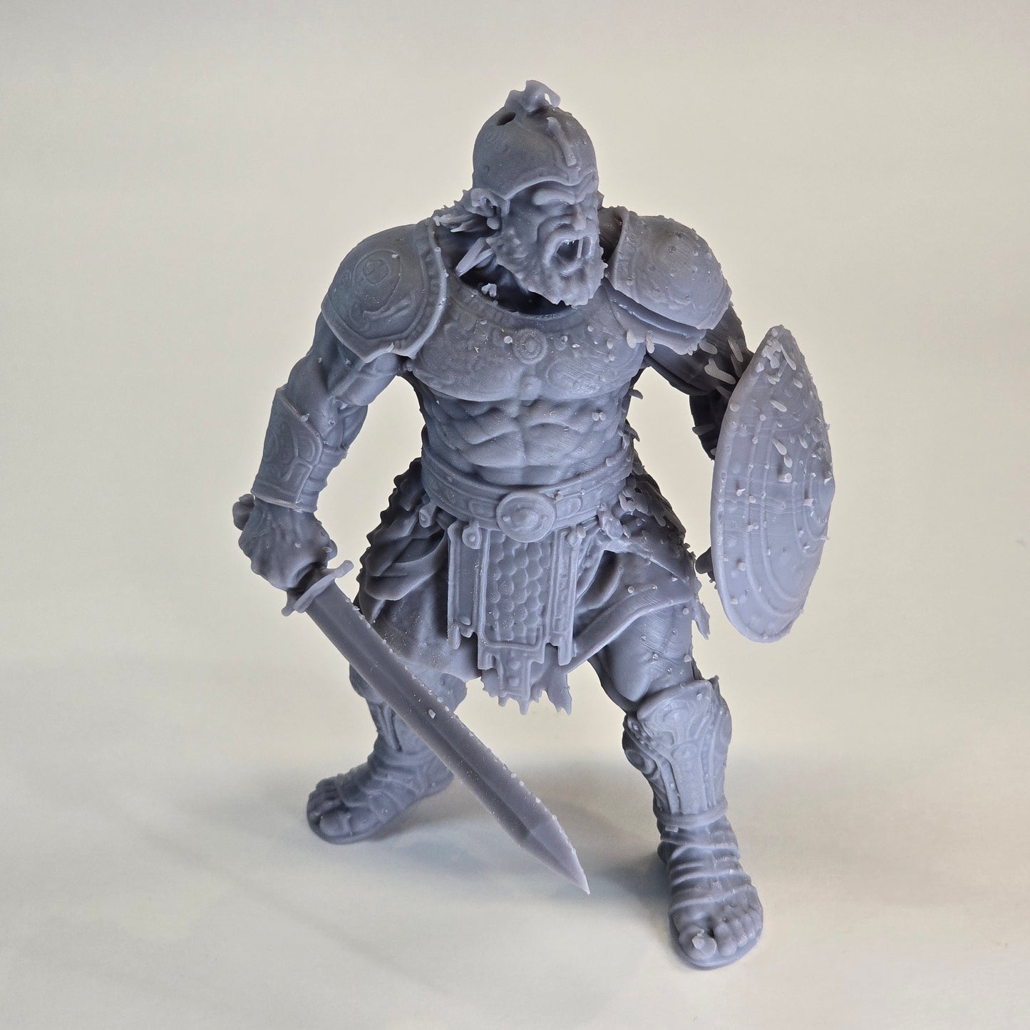 Sculptural Grey – Goliath the Giant Warrior (Smaller Collector Scale)