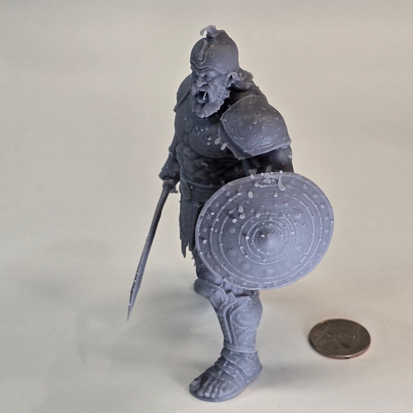 Sculptural Grey – Goliath the Giant Warrior (Smaller Collector Scale)