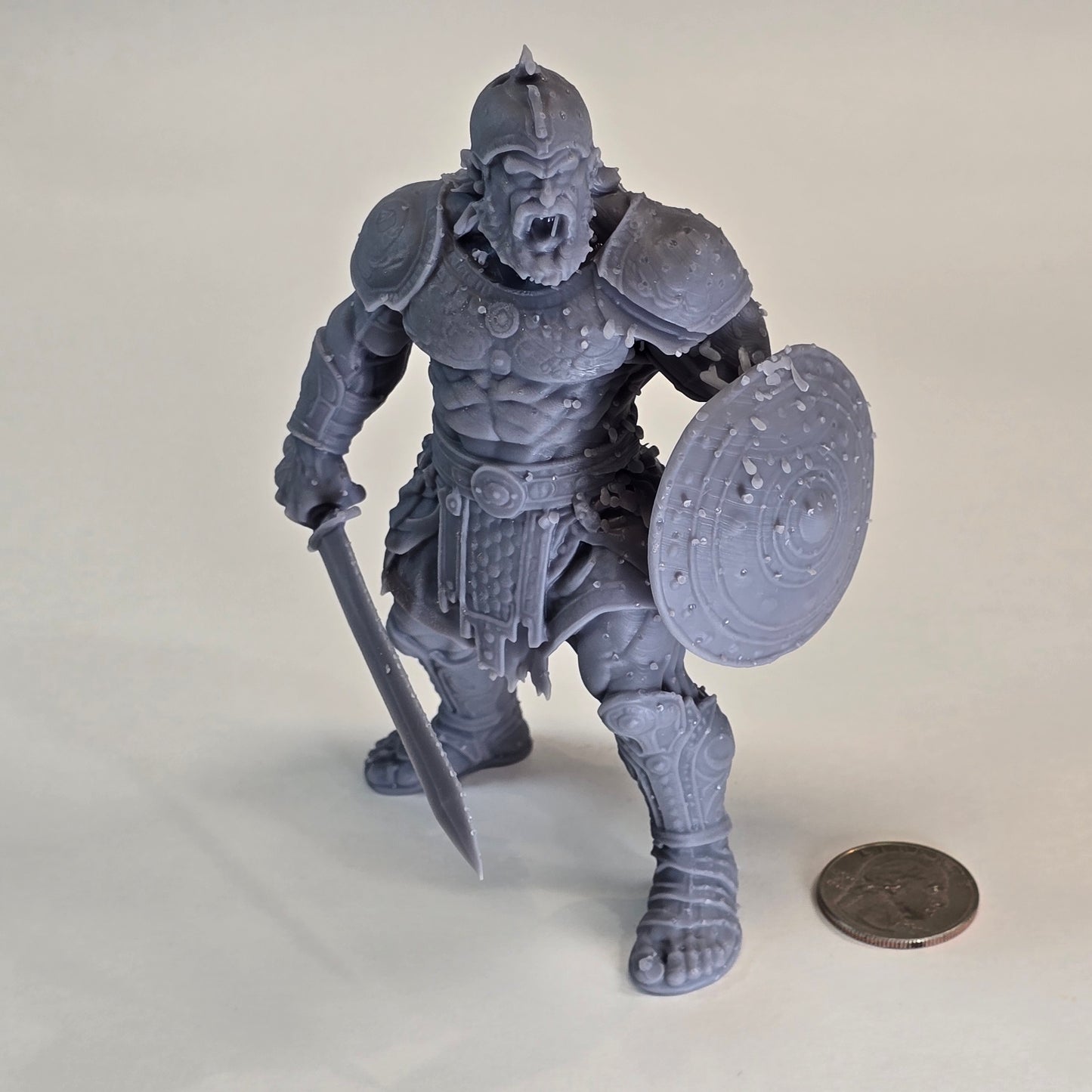 Sculptural Grey – Goliath the Giant Warrior (Smaller Collector Scale)