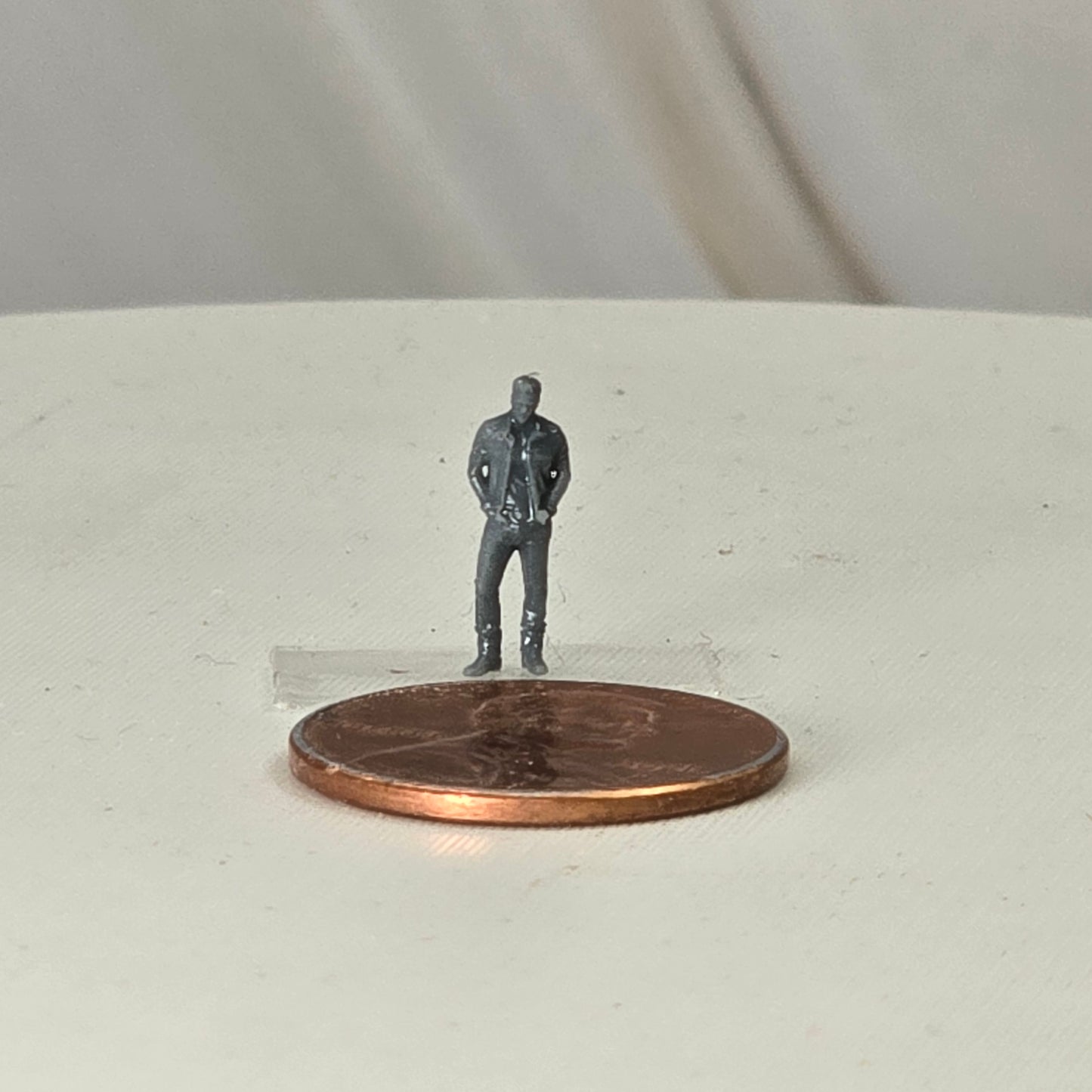 N Scale People – Biker Dude Figure (Unpainted)