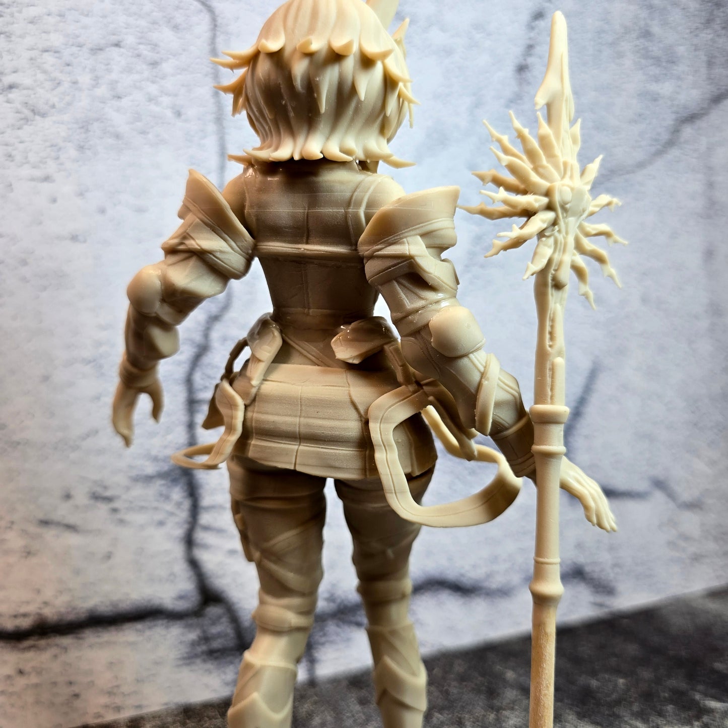10” Anime Warrior Garage Kit – Unpainted Resin Figure with Alternate Blade Props