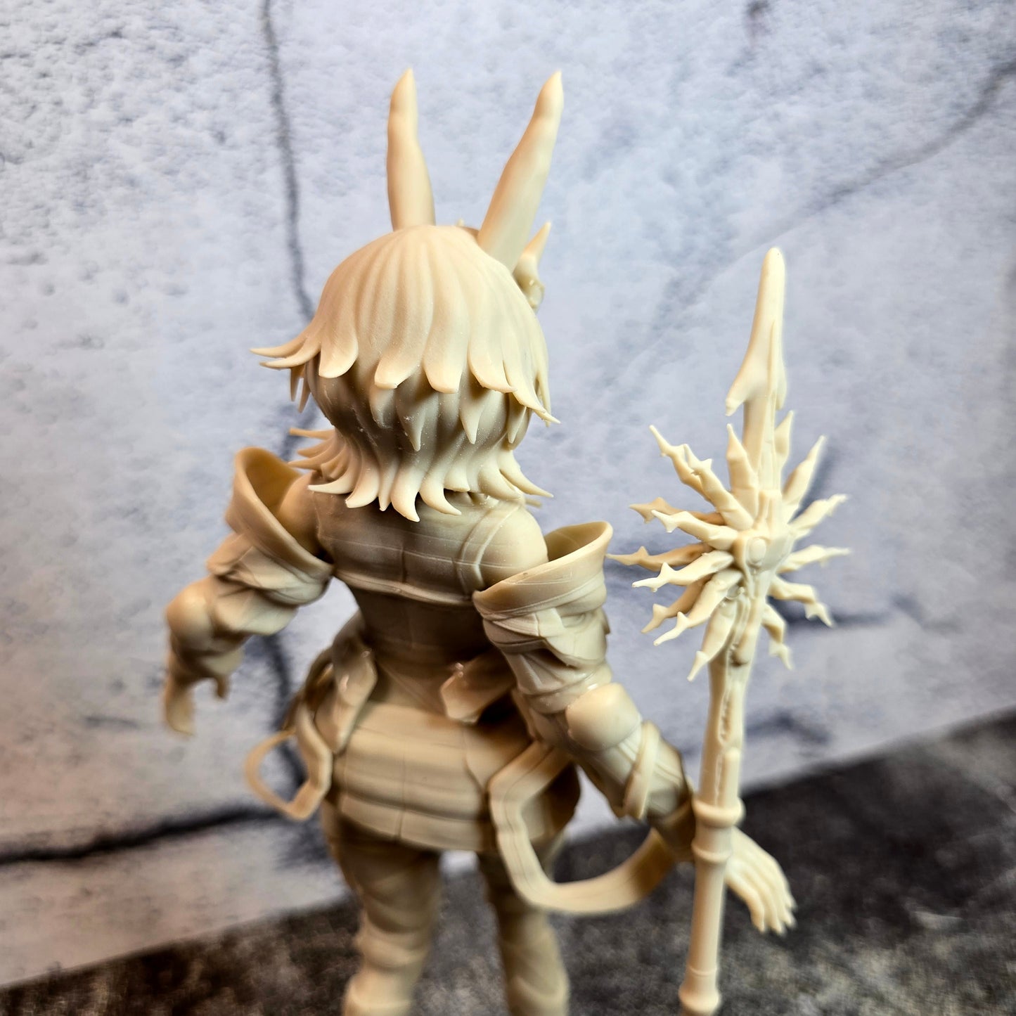 10” Anime Warrior Garage Kit – Unpainted Resin Figure with Alternate Blade Props