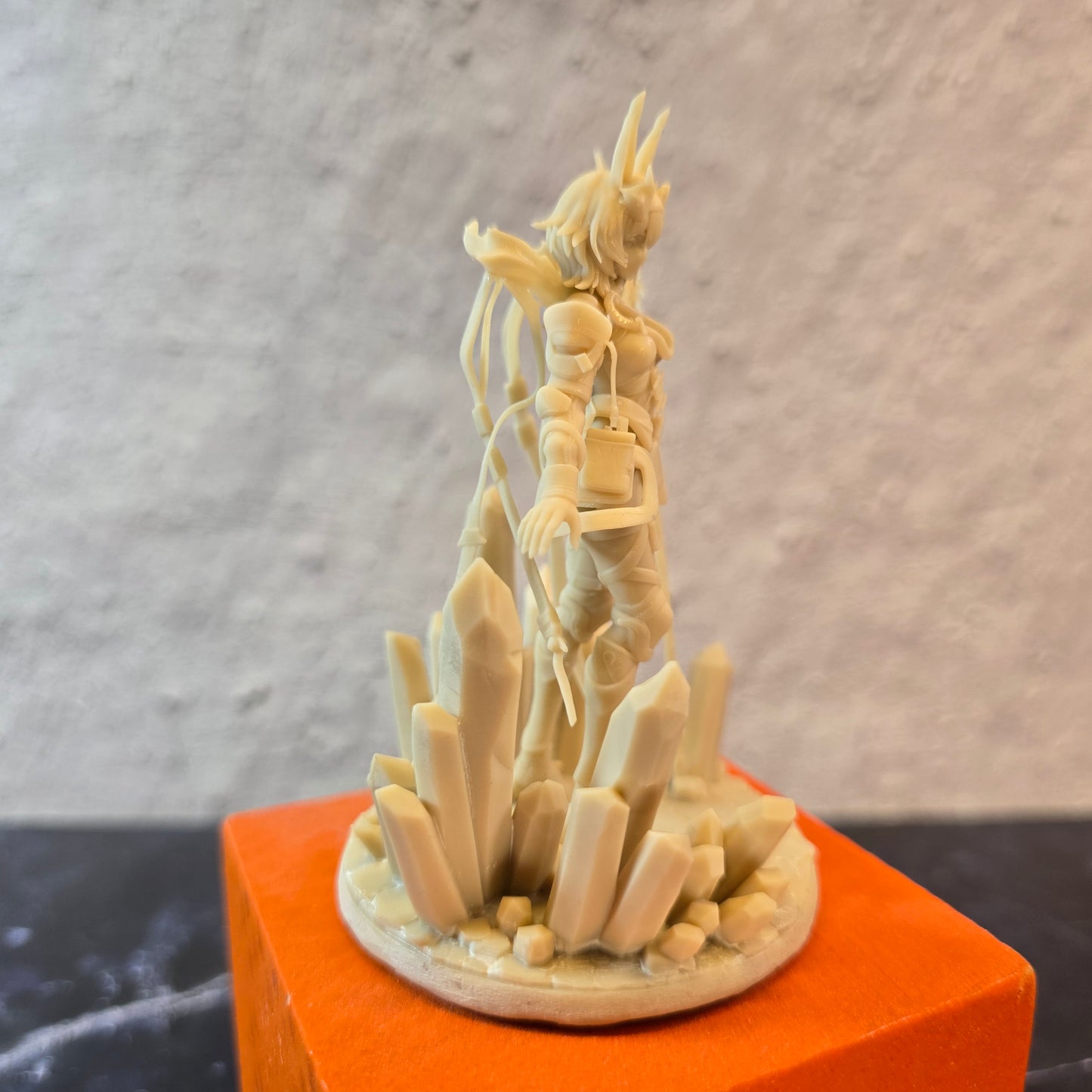 Desk Mate Collectible – Aveywenna Crystal Warden – Made-to-Order 90mm Resin Figure