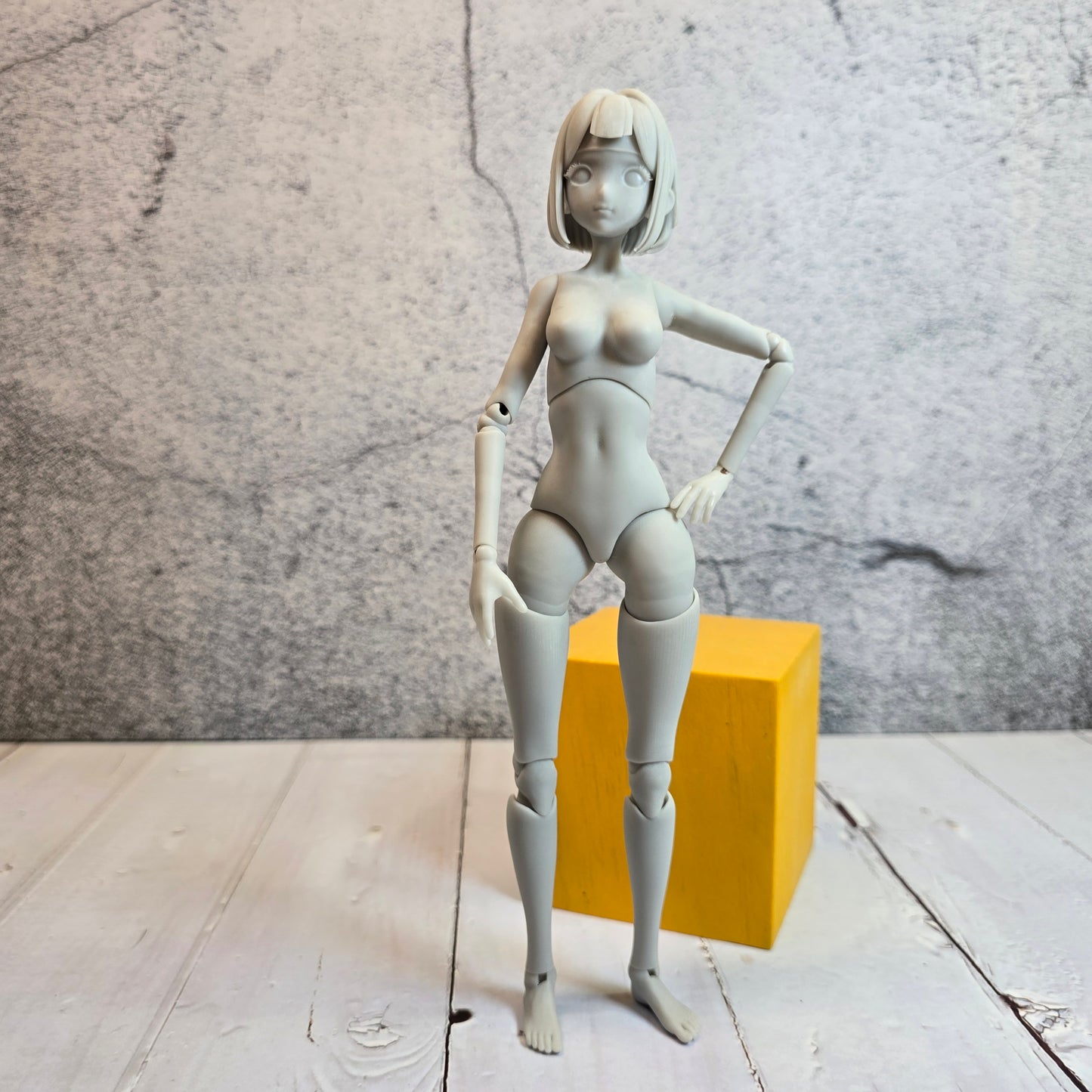 10" BJD Doll Kit – Sculpted Hair Female Figure – Fully Jointed Artist Model