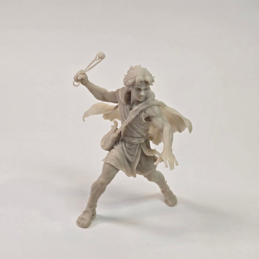 David with Sling – 82 mm Tall Resin Miniature