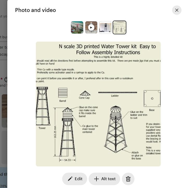 N Scale English Signal Box Tower Kit – 3D Printed Diorama Building | Uffington-Inspired Unpainted Model (Copy)