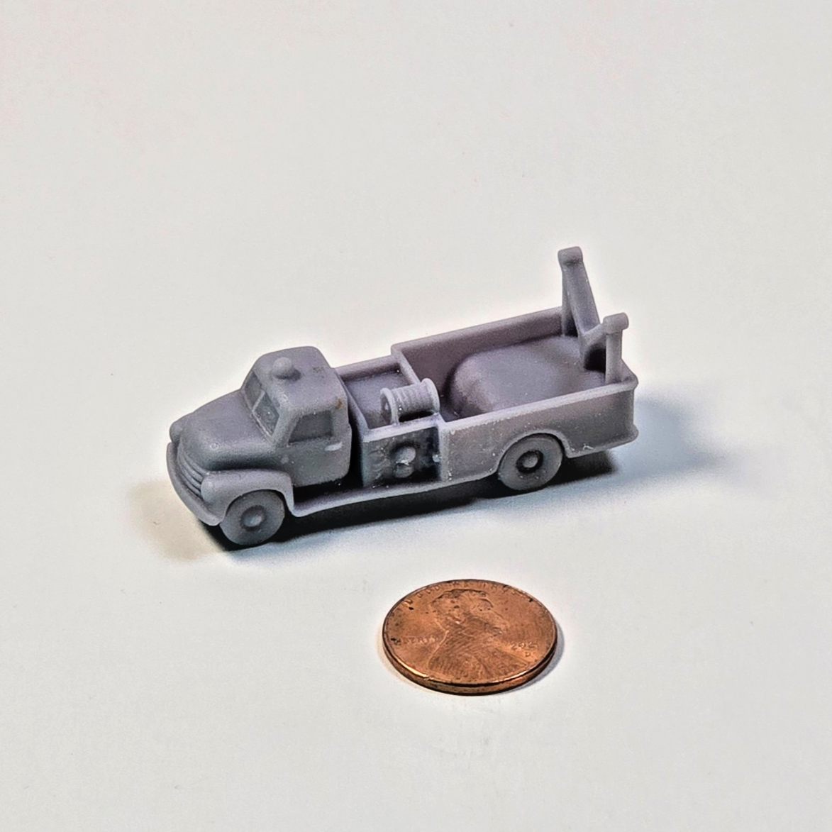 N Scale Vintage Fire Truck Set – Ladder & Utility Vehicles for Dioramas