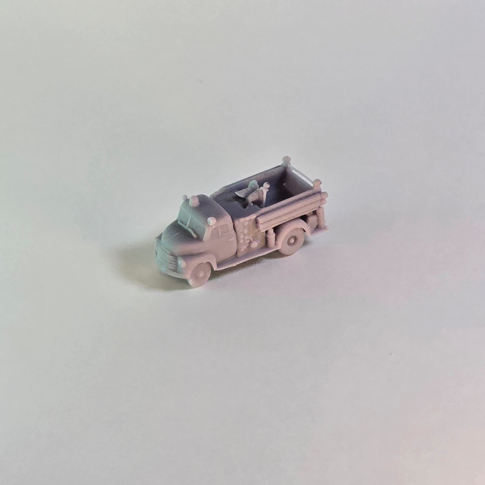 N Scale Fire Hose Truck with Hose Reel – Resin Miniature for Dioramas & Trains