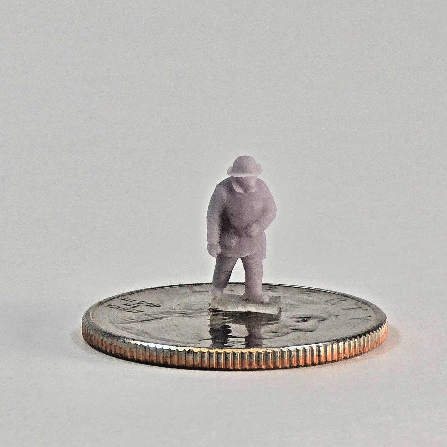 N Scale Fireman Miniature – Unpainted Resin Figure for Model Railroad, Diorama, 