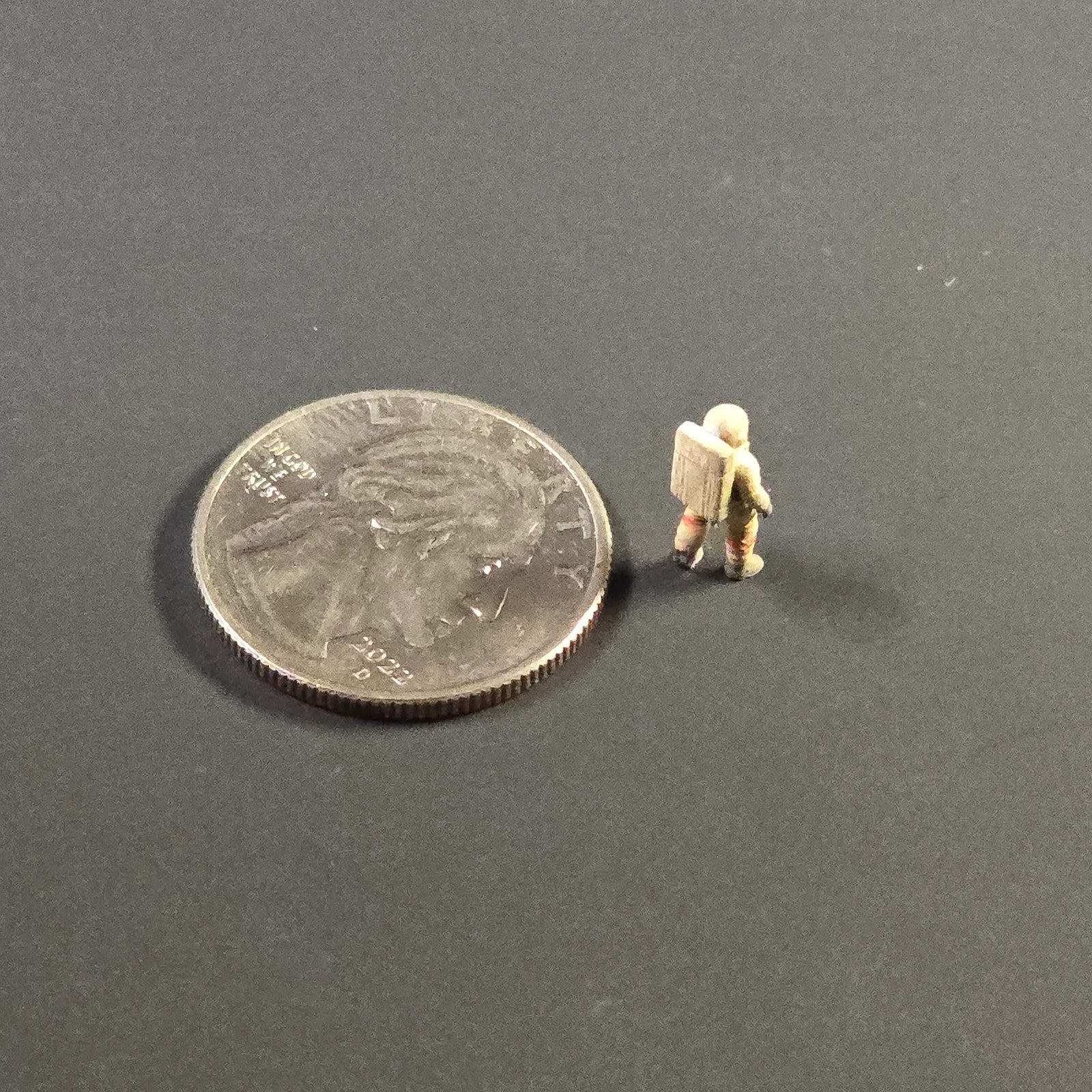 Miniature Apollo Astronaut Saluting in Sculptural Resin (Unpainted) prop